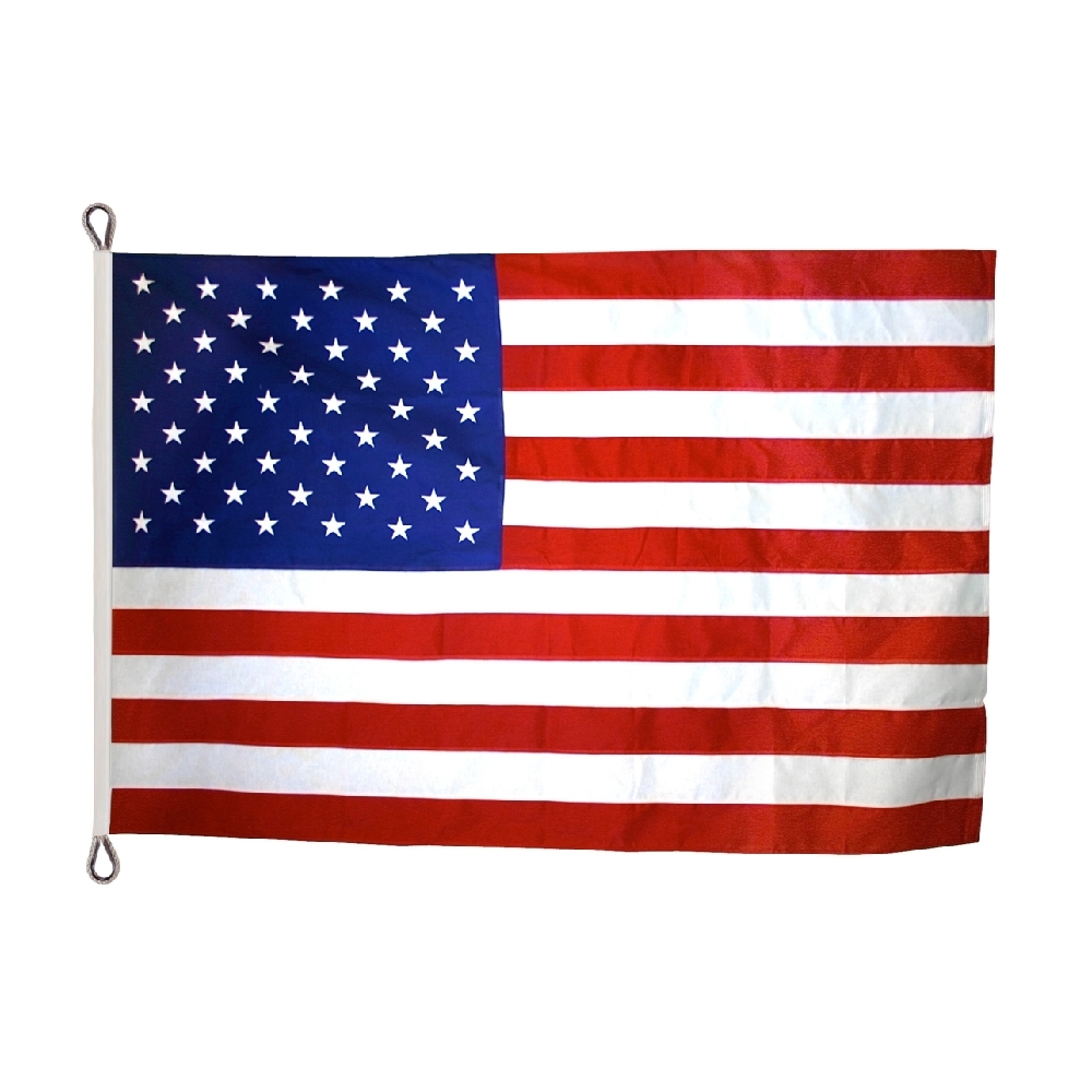 Nylon American Flag - Roped Heading 2 Nylon American Flag Roped Heading