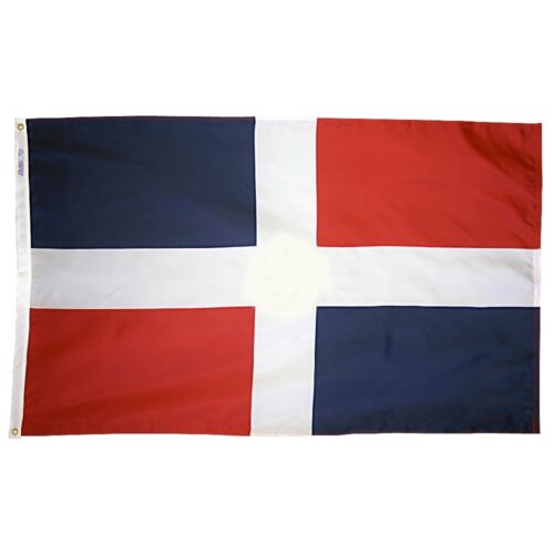 Nylon Dominican Republic Civil Flag Grommets Finish