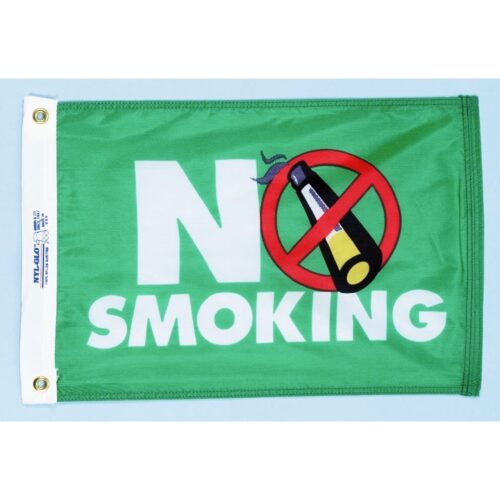 No Smoking Flag Grommets Finish