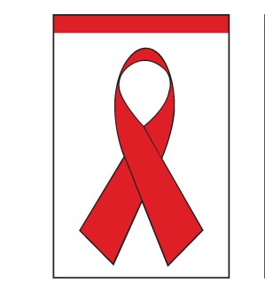 Red Ribbon Banner Grommets Finish