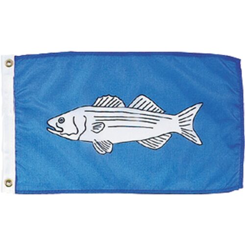Striped Bass Flag Grommets Finish