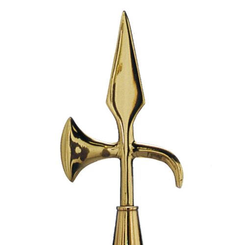 Brass Battle Lance Gold ornament for indoor flagpoles