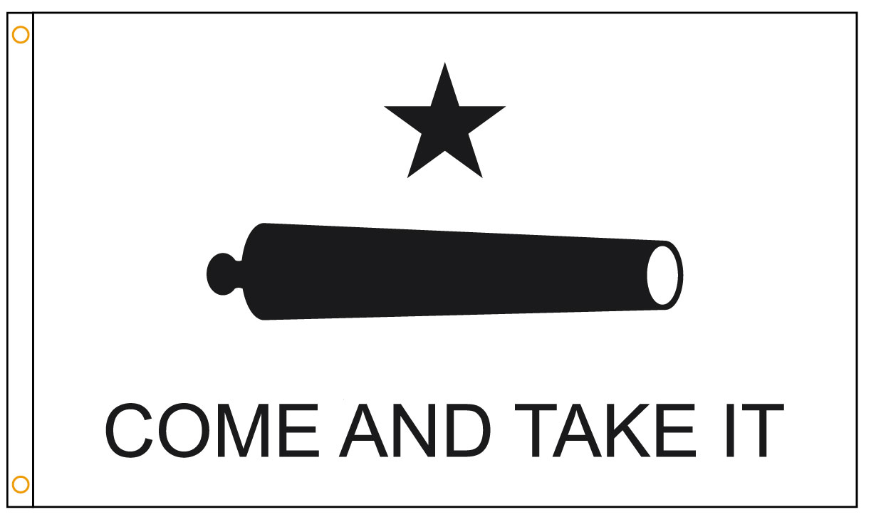 Gonzales Come and Take It Flag - Grommets 2 Gonzales Come and Take It Flag Grommets Finish