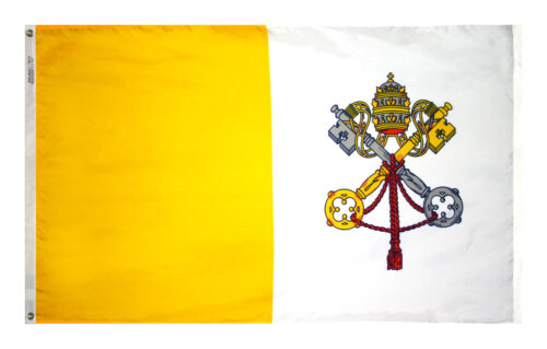Papal Flag Grommets Finish
