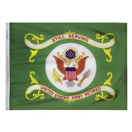 Army Retired Flag Grommets Finish