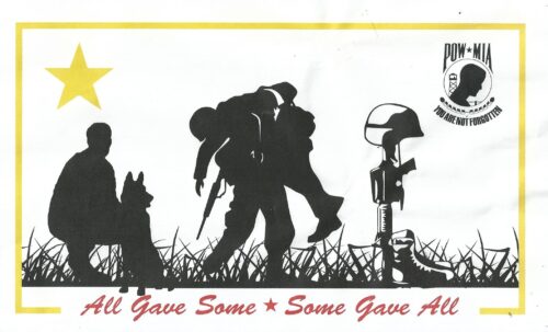 All Gave Some-some Gave All Flag Grommets Finish