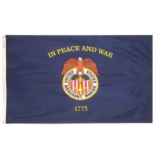 Merchant Marine Flag Grommets Finish
