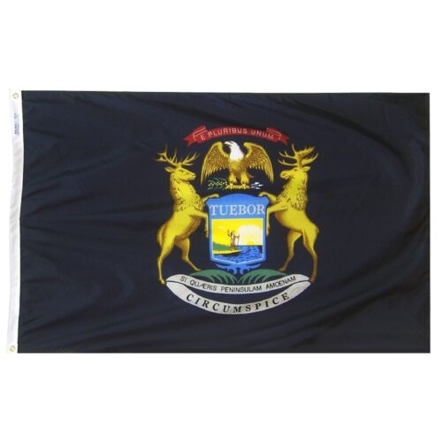 Michigan Flag Grommets Finish
