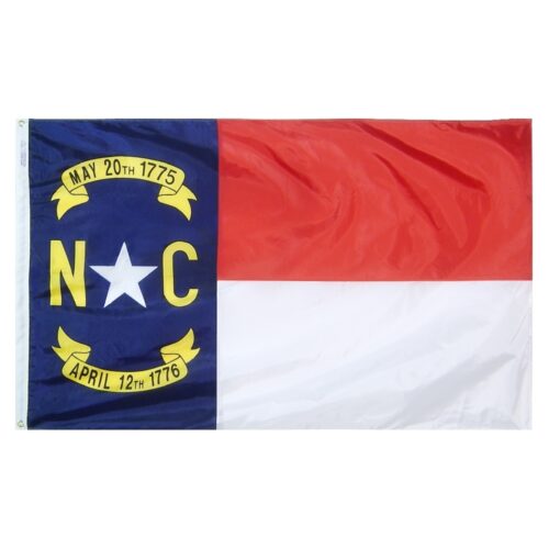 North Carolina Flag Grommets Finish