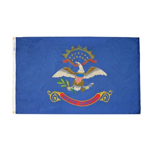 North Dakota Flag Grommets Finish