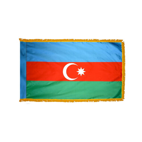 Azerbaijan Flag Fringe Finish