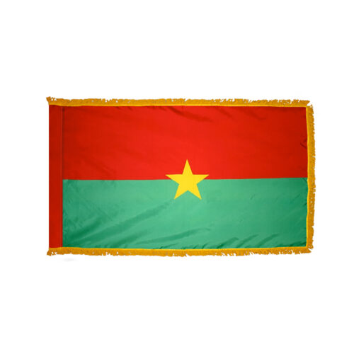 Burkina Faso Flag Fringe Finish