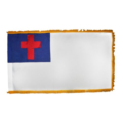 Christian Flag Fringe Finish