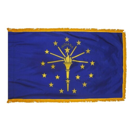 Indiana Flag Fringe Finish