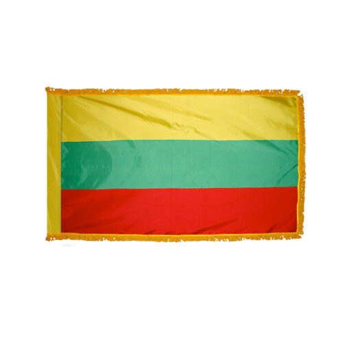 Premium Lithuania Flag Fringe Finish