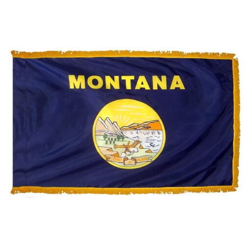 Montana Flag Fringe Finish