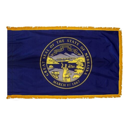 Nebraska Flag Fringe Finish