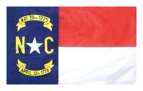North Carolina Flag Pole Hem Finish