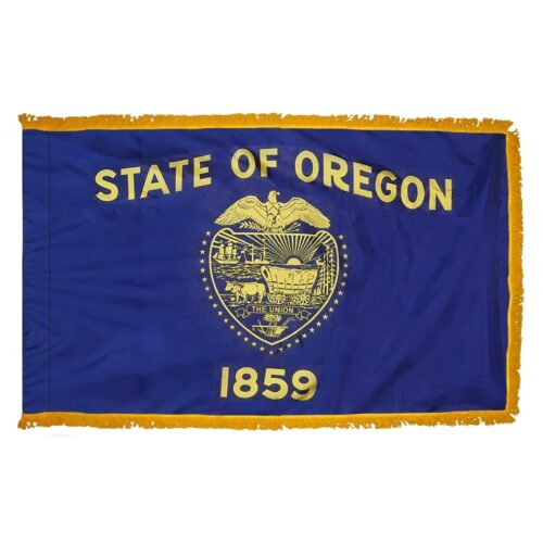 Oregon Flag Fringe Finish