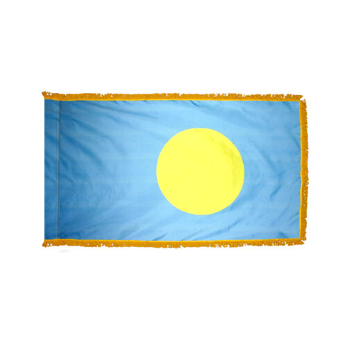 Palau Flag Fringe Finish