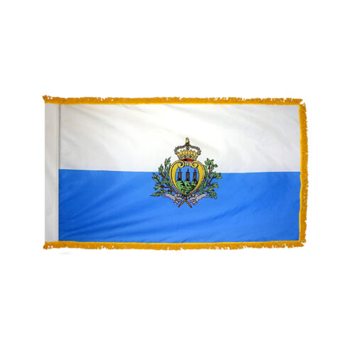 San Marino Government Flag Fringe Finish
