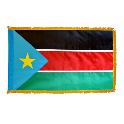 South Sudan Flag Fringe Finish