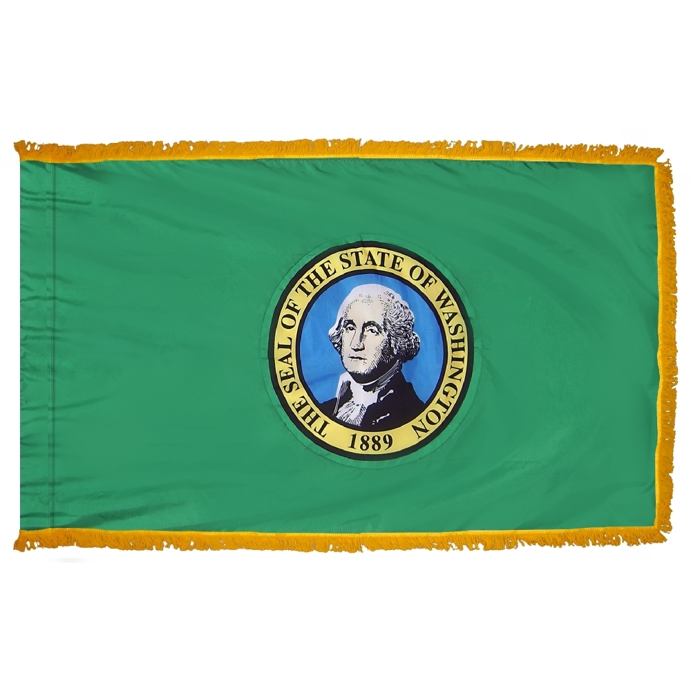 Washington Flag - Fringe 2 Washington Flag Fringe Finish