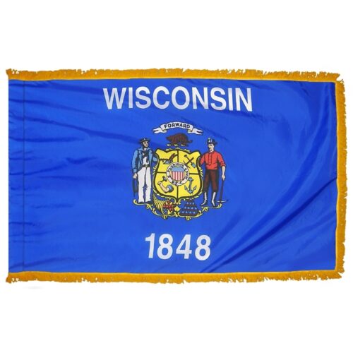 Wisconsin Flag Fringe Finish