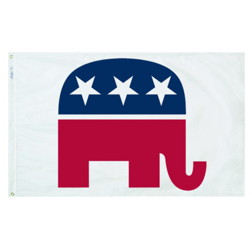Republican Flag Grommets Finish