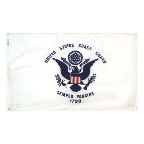 United States Coast Guard Flag Grommets Finish