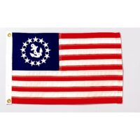 Sewn US Yacht Ensign Flag - Grommets