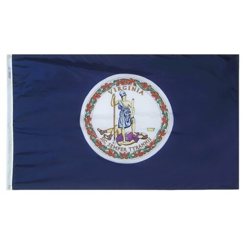 Virginia Flag Grommets Finish