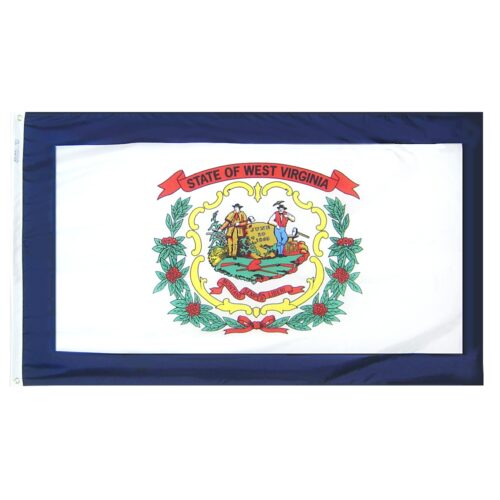 West Virginia Flag Grommets Finish