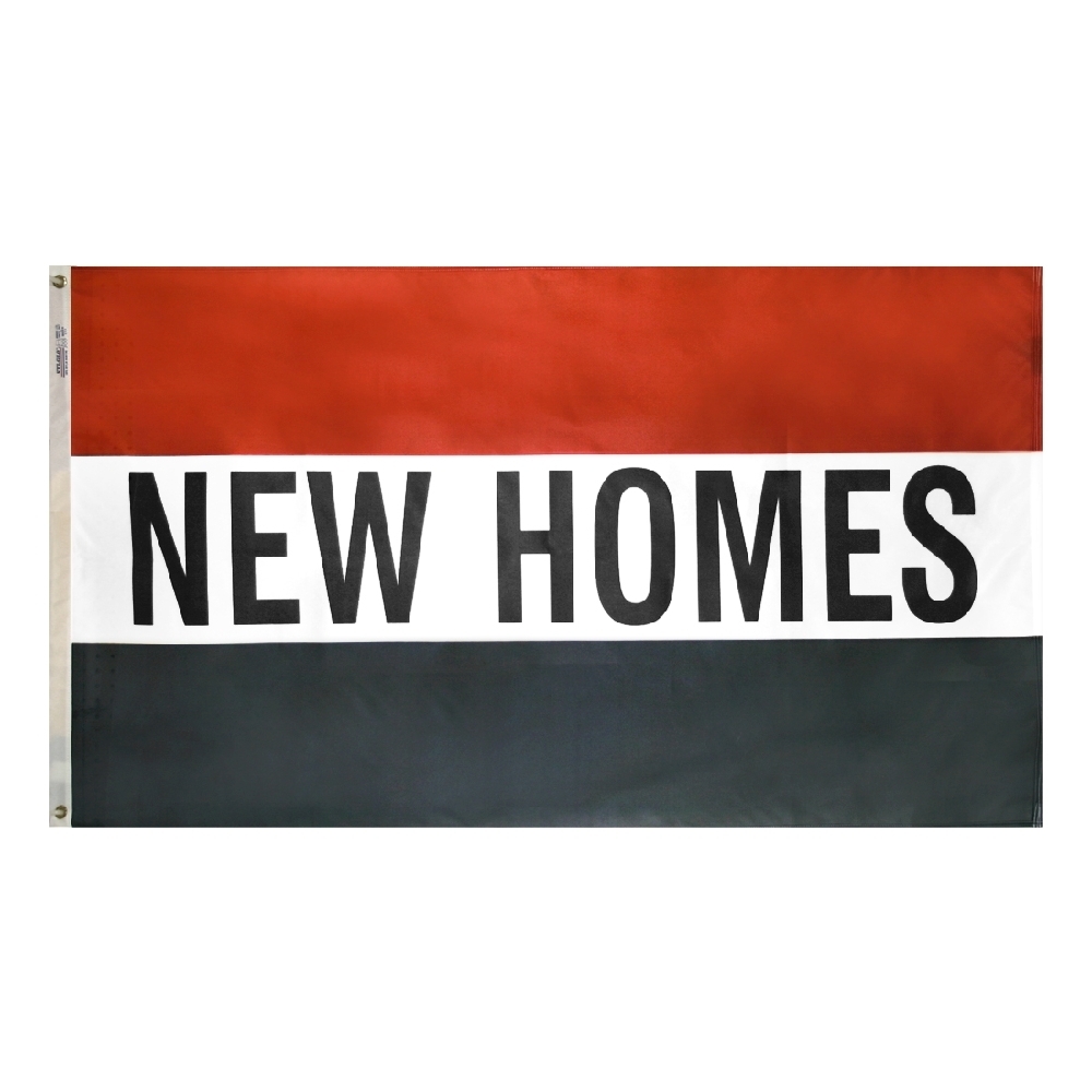 New Homes Flag - Grommets 2 New Homes Flag Grommets