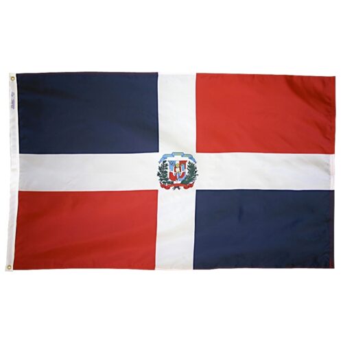 Nylon Dominican Republic Government Flag Grommets Finish