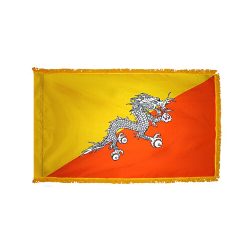 Bhutan Flag Fringe Finish