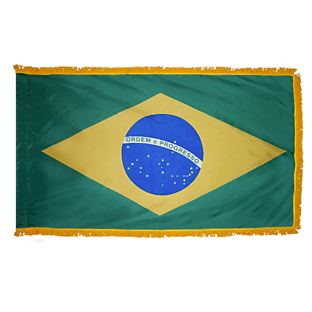 Brazil Flag - Fringe 2 Brazil Flag Fringe Finish