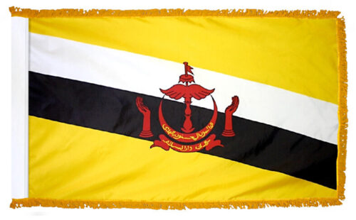 Brunei Flag Fringe Finish