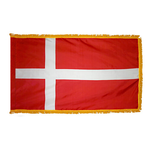 Denmark Flag Fringe Finish