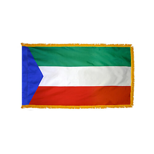 Equatorial Guinea Civil Flag Fringe Finish