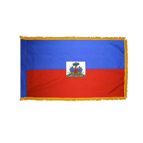 Haiti Government Flag Fringe Finish