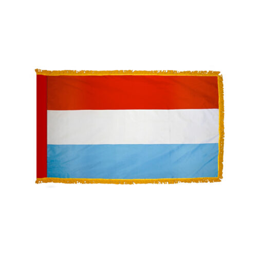 Premium Luxembourg Flag Fringe Finish
