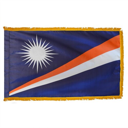 Premium Marshall Islands Flag Fringe Finish