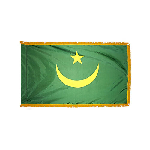Premium Mauritania Flag Fringe Finish