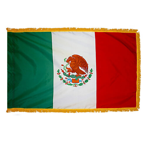 Premium Mexico Flag Fringe Finish
