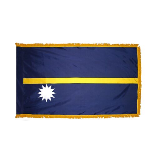 Nauru Flag Fringe Finish
