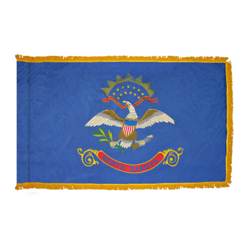 North Dakota Flag Fringe Finish