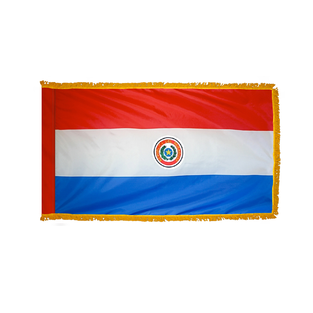 Paraguay Flag - Fringe 2 Paraguay Flag Fringe Finish