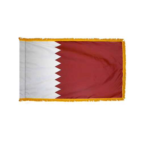 Qatar Flag Fringe Finish