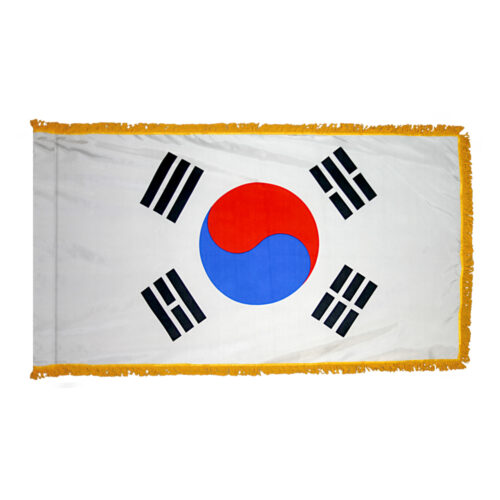 South Korea Flag Fringe Finish